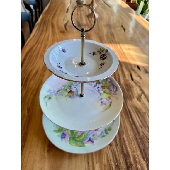 Three-Tier Dessert Stand | Vintage China | Wedding Décor - Picture 1 of 8